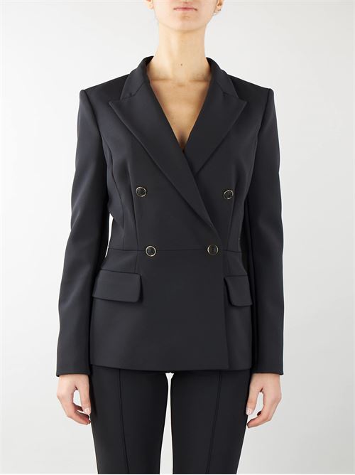Crêpe double-breasted jacket with waisted cut Elisabetta Franchi ELISABETTA FRANCHI | Jacket | GI07341E2110